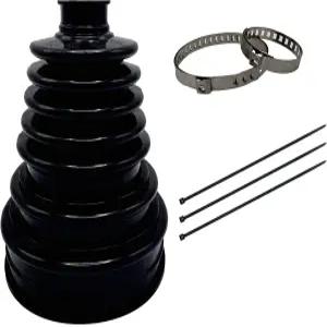 스테인리스 스틸 클램프 2개와 케이블 타이 3개가 있는 WZODKJ CV 액슬 부츠 방수 및 방진 수리 키트 범용