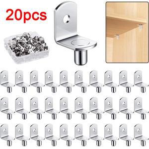 20Pcs 선반 브래킷 지원 스터드 페그 금속 핀 분리기 가구 캐비닛 용 벽 마운트 홀더