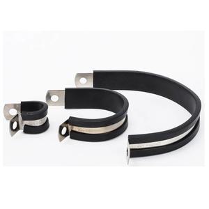 5PCS 스테인레스 스틸 고무 라이닝 P 클립 R 형 파이프 클램프 케이블 장착 호스 고정 브래킷