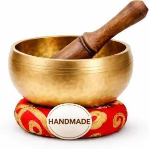 프리미엄 티베트 노래 그릇 세트 - 히말라야 바자회의 정통 수공예 마음챙김 명상 홀리스틱 사운드 7