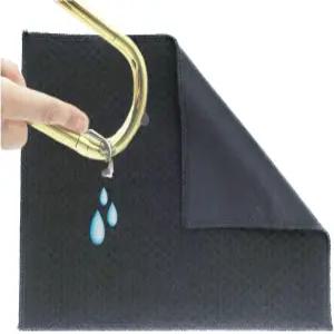 브라스타슈의 오리지널 스핏 캐처 - 황동/바람 악기 초흡수성 및 누수 방지 침을 비울 수 있는 다층 천