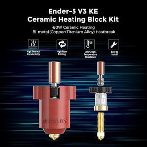 Creality Ender 3 V3 KE 세라믹 핫엔드 키트 300 ° K1/K1 Max용 C 고온 가열 블록 압출기 핫
