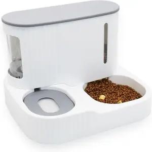 캐슨 오토매틱 2 in 1 고양이 급식기 및 물 디스펜서 실내 실외 고양이를 위한 그래비티 사료 반려동물