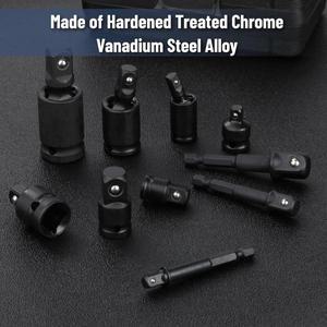 전문 4/6/8/10 임팩트 소켓 렌치 어댑터 세트 1/4 3/8 1/2 3/4 인치 스퀘어 드라이브 감속기 스패너 도구