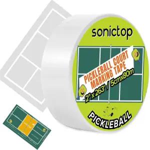소니탑 피클볼 코트 마킹 키트 2인치 x 263피트 길이의 테이프 5PCS 세트로 임시 라인을 위한 풀 사이즈