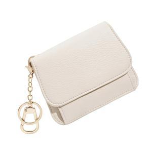 썬푸어 여성용 소형 지갑 RFID 차단 슬림 지갑, 코인 포켓 3겹 신용카드 홀더, ID 창 및 열쇠고리(베이지) 포함