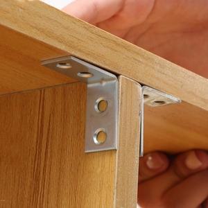 50/10pcs 코너 브래킷 L 자형 커넥터 금속 나무 선반 고정 패스너 직각 교정기 서랍 가구 도구