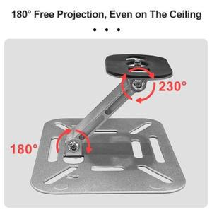 금속 삼각대 프로젝터 액세서리 D8W HY300 미니 용 휴대용 접이식 스탠드 데스크탑 멀티 앵글 조절 브래킷