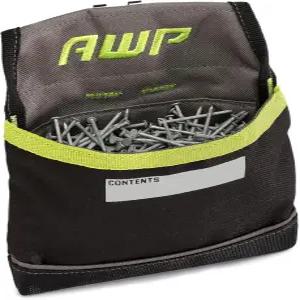 AWP 트랩조 클립온 패스너 도구 파우치 스프링 장착 잠금 장치가 있는 소형 유틸리티 백 못 나사 및 전기