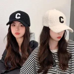 남여공용 야구모자 부드러운 캐주얼 뽀글이 C로고볼캡