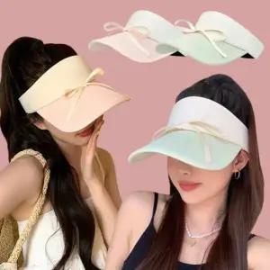 러블리본 썬캡 햇빛차단 여성 골프모자 썬캡모자 여름썬캡