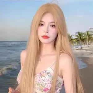 긴생머리 통가발 금발 여성스런 자연스런 긴머리 가발