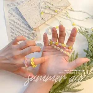 파스텔 플라워 비즈 악세사리 세트