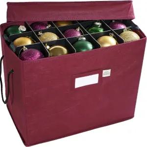 조절 가능한 무산 칸막이가 있는 612 버몬트 크리스마스 장식품 보관함 손잡이가 탈착식 트레이 4개