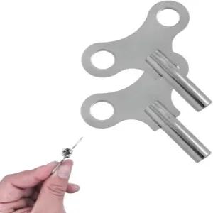 리워스 2pcs 시계 감기 키 나무 열쇠 골동품 벽시계 수리 키트용