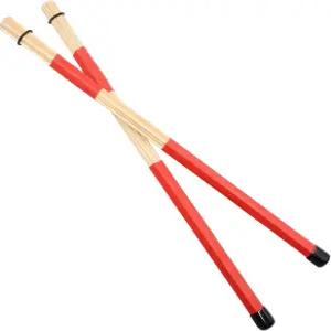 재즈 드럼 스틱 대나무로 만든 브러시. 빨간색