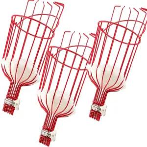 ZOENHOU 3팩 트위스트 온 과일 따기 바구니 도구 따기용 폼 쿠션이 있는 헤드 13 x 5.7 인치