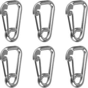 Mountain_ARK 6팩 4인치 스프링 스냅 훅 304 스테인리스 스틸 마린 등급 클립 선박용 눈을 가진 헤비 듀티