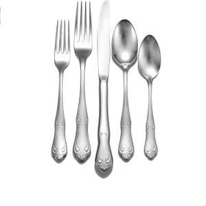 리버티 테이블탑 챔플린 45피스 18/10 플랫웨어 세트 서비스 8인용 미국산 제품 포함