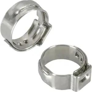 파이프 호스 자동차 가전제품 고정용 10.311.8mm 싱글 이어 클램프 50개 팩 MISPIRE 304 스테인리스 크림프