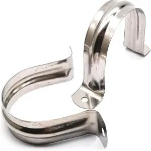 Nge 3인치 강체 파이프 스트랩 클램프 2개의 구멍 U 브래킷 튜브 클립 스테인리스 스틸 헤비 듀티 고정