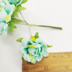 인공 실크 미니 장미 꽃다발 홈 데코, DIY 가짜 꽃, 새해 크리스마스 화환, 수제 6 개, 18 개