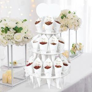 웨딩 색종이 콘 홀더, 장식, 꽃 스크랩, 트레이, 상자