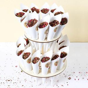 웨딩 색종이 콘 홀더 지원 크래프트 장식 트레이