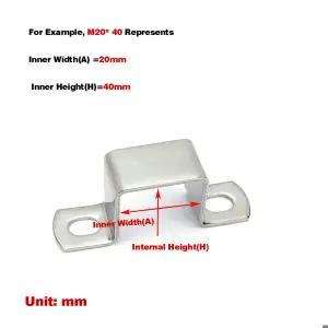 호환  304 스테인레스 스틸 사각 튜브 클램프