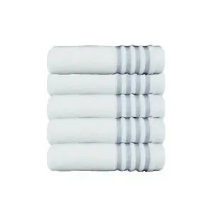 아트미즈 호텔타올 파인라인 국내생산 30수 180g 먼지없는수건 클라우드 화이트 5장