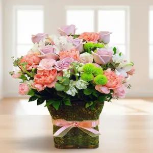 이지플라워 꽃바구니 사랑가득담아 기념일 고백 축하 생일 선물 꽃배달