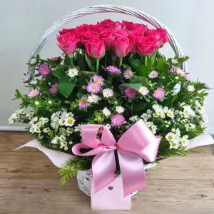 이지플라워 꽃바구니 나항상그대를 생일 기념일 감사 고백 축하 선물 꽃배달