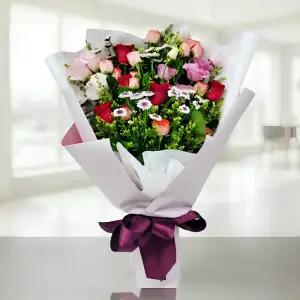 이지플라워 꽃다발 새로운시작 기념일 고백 축하 생일 선물 꽃배달