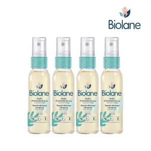 [비올란] 스위트아몬드 오일 스프레이 75ml x4개 고보습 베이비 마사지 신생아 두피각질 바디오일