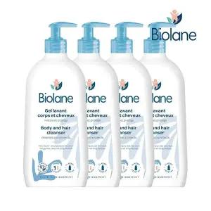 [비올란] 2 in 1 바디앤헤어 클렌저 750ml x4개 아기 신생아 올인원 저자극 코코넛워시