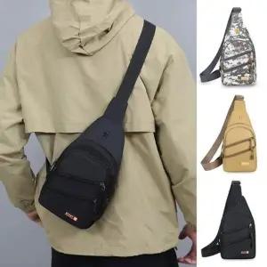 [룽스]보조 남자캔버스백 외출 여행 슬링백 남자