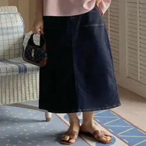 MADE 피넛진 스판 일자 생지데님 스커트 ‘이염 NO! 논페이드’