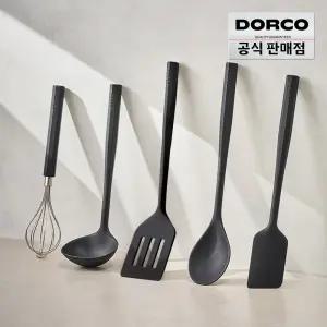 [즉할30%] 도루코 헤리콘 실리콘 키친툴 5종 풀세트 (국자+뒤지개+요리스푼+스페출라+거품기)