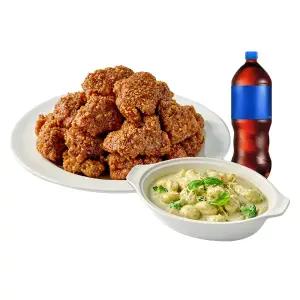 [땅땅치킨] 카라멜크런치치킨(순살)+바질크림뇨끼뽀끼+콜라500ml