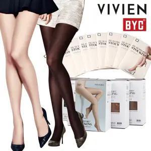 비비안 외 고탄력 팬티 스타킹 벌크 10매 7매 무발 학생 기모 양모 타이즈 겨울 압박 검정