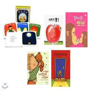 [전집] 0-3세 인기 보드북 B구성 (전8권) /(전상품보드북)[최신인쇄본][선물포장](구성 :달님안녕보드북4권+사과가쿵+엄마랑뽀뽀 +두드려보아요+ 사랑해사랑해