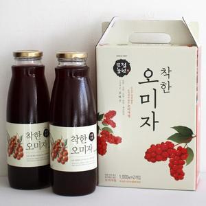 모정농원 오미자청 2리터 / 착한오미자 (2병1박스)