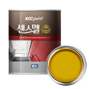 KCC 센스멜 골드 에나멜 페인트 황색 4L 철재 목재