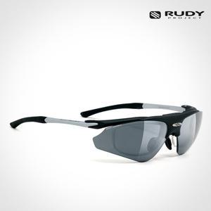 루디 선글라스 익셉션플립업 매트블랙 SN967306 변색 안경 착용자용 스포츠 고글