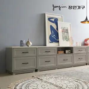 셀리아 그레이 대리석패턴 2400 높은 거실장