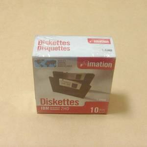 이메이션/플로피디스켓 3.5인치 1.44MB 2HD 블랙 10장/미개봉