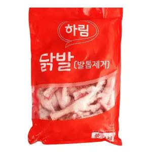 하림 발톱제거 통닭발 1kg / 뼈있는닭발 / 냉동생닭발