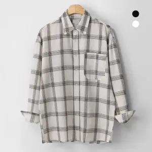 [엠엔씨][MNC] 체크 데일리 루즈핏셔츠 (MDLS692TE)