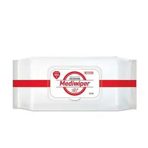 [오피스스쿨] 메디와이퍼 살균물티슈 80매 캡형 99.9% 살균효과 민감한 피부에도 안전 티슈형 대용량 소독티슈 살균티슈