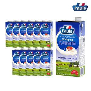 [폴스] 휘핑크림 1L 1박스(12개) 동물성크림 방목 원유